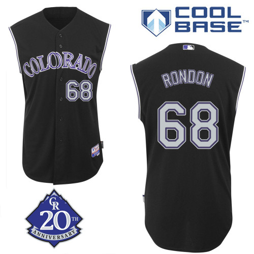 Jorge Rondon #68 mlb Jersey-Colorado Rockies Women's Authentic Alternate 2 Black Baseball Jersey
